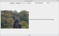 A screenshot of ImageSegmentorDemo with an image of King Alfred the Great loaded, before processing